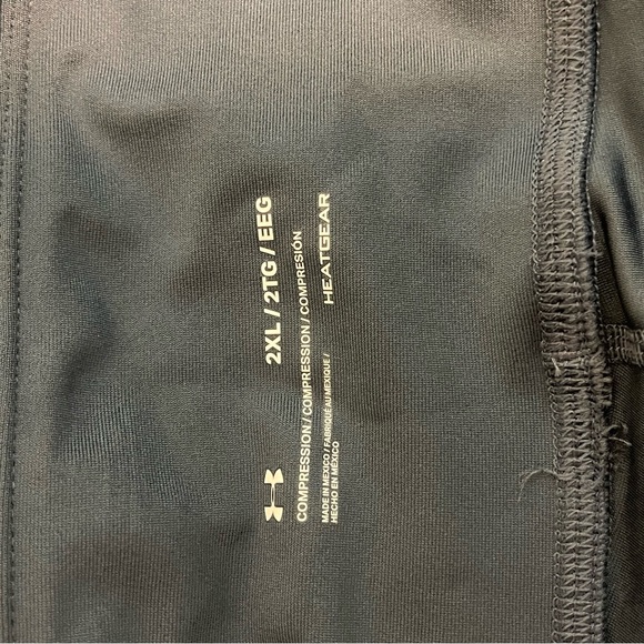 Under Armour Gray Teal Athletic Leggings Compression Heatgear 2XL - Picture 12 of 12